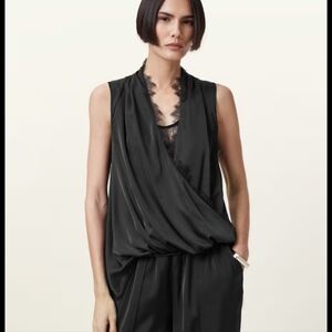 NWT All Saints Abi Lace Top Size 12